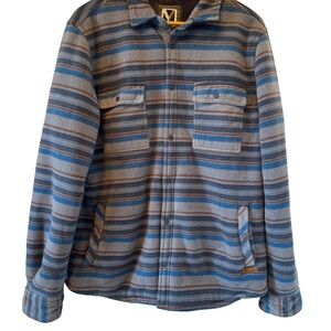 Voyager Sherpa Lined Fleece Blue and Gray Men's Jacket